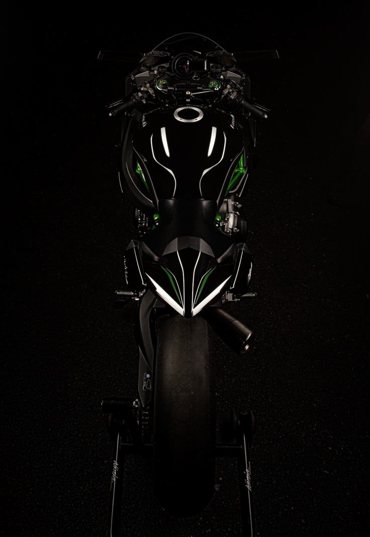 Kawasaki HR2 from above by motorcycle photographer Michelle Szpak website